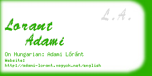 lorant adami business card